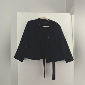Zara jacket dark blue with white